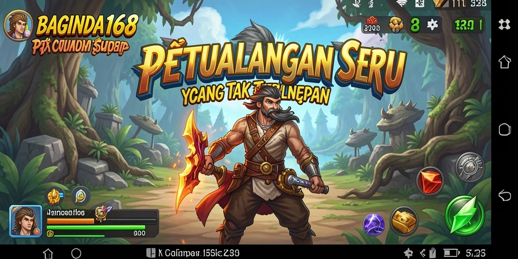 Tampilan gameplay <strong>BAGINDA168</strong> yang penuh aksi dan petualangan seru.