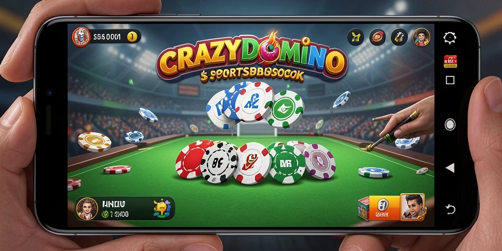 Tampilan gameplay menarik dari CRAZYDOMINO yang mengasyikkan.
