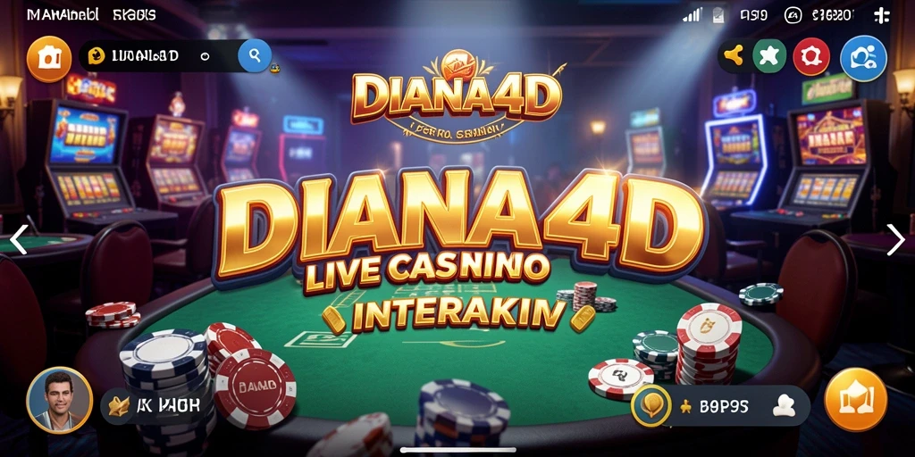 Screenshot menampilkan dealer langsung dalam permainan Live Casino.
