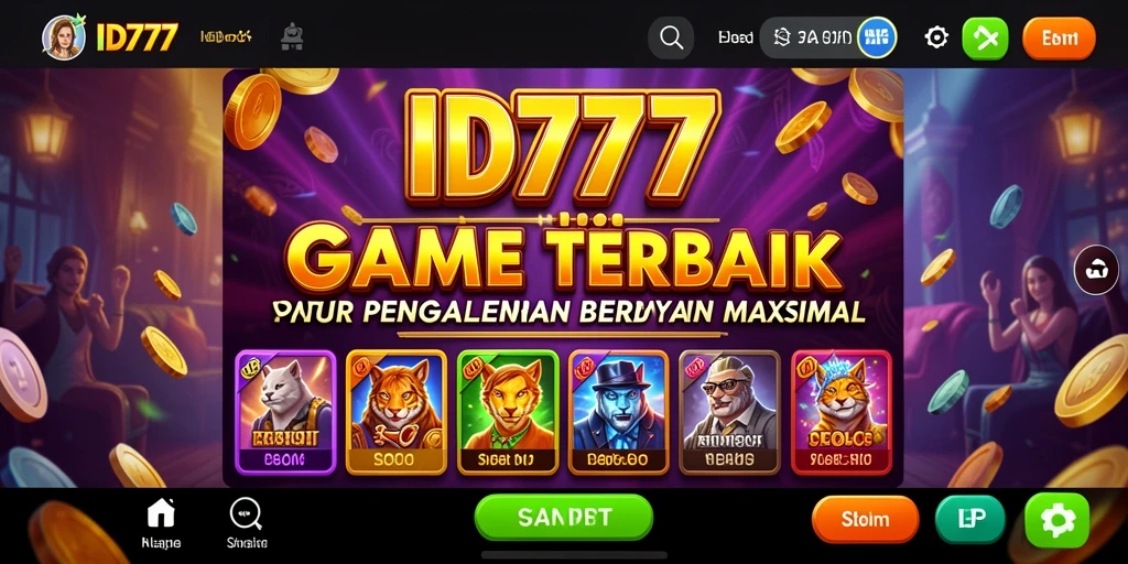 Tampilan screenshot utama ID777 dengan gameplay Slot yang menegangkan.