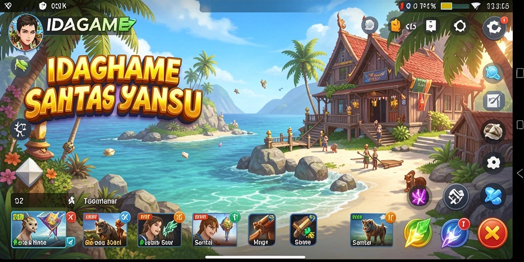 Tampilan gameplay IDAGAME yang seru dan penuh warna.